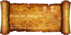 Vinkler Katalin névjegykártya